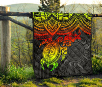 Polynesian Premium Quilt - Polynesian Reggae Turtle - Polynesian Pride