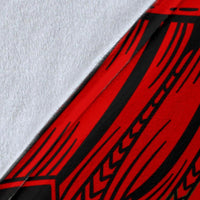 Samoa Polynesian Premium Blanket - Tribal Wave Tattoo Flag Tattoo - Polynesian Pride