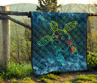 Hawaii Quilt - Hawaii Turtle Map Plumeria - Polynesian Pride