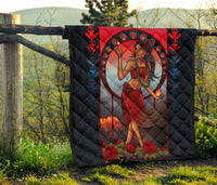 Hawaii Polynesian Quilt - Hawaiian Madame Pele - Polynesian Pride