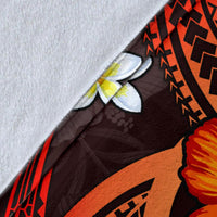 New Caledonia Polynesian Personalised Premium Blanket - Legend of New Caledonia (Red) - Polynesian Pride