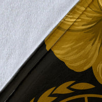 Samoa Premium Blanket - Samoa Seal Wave Style (Gold) - Polynesian Pride