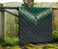 Koru Polynesian Tattoo Premium Quilt - Polynesian Pride