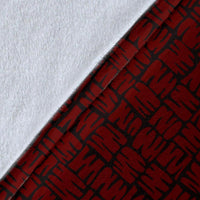 Chuuk Micronesia Premium Blanket Red - Turtle With Hook - Polynesian Pride