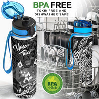 Tonga Custom Personalised Hydro Tracking Bottle - WIngs Style - Polynesian Pride