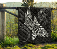 Polynesian Quilt - Polynesian White Shark Warrior Tattoo - Polynesian Pride