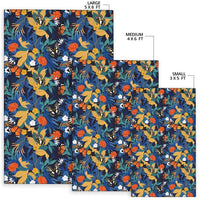 Tropical Buttterfly And Flower Rug - Polynesian Pride