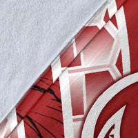 Polynesian Hawaii Premium Blanket - Summer Plumeria (Red) - Polynesian Pride