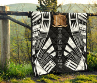 Tokelau Premium Quilt - Tokelau Coat Of Arms Polynesian White Tattoo - Polynesian Pride