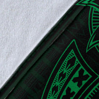 Seahorse Polynesian Blanket - Polynesian Tattoo Green - Polynesian Pride