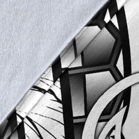 Papua New Guinea Polynesian Premium Blanket - Summer Plumeria (White) - Polynesian Pride