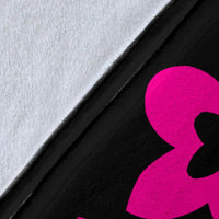 Hawaiian Premium Blanket Royal Pattern - Black And Pink - A1 Style - Polynesian Pride