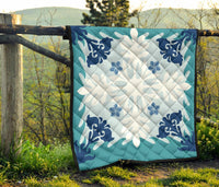 Hawaiian Leaves Tropical Pattern Premium Quilt - Pastel - Argu Style - AH - Polynesian Pride