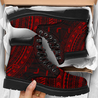 Fiji Leather Boots - Polynesian Red Chief Version - Polynesian Pride