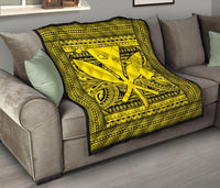Hawaii Polynesian Kanaka Maoli Premium Quilt Yellow - Polynesian Pride