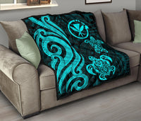 Hawaii Premium Quilt - Turquoise Tentacle Turtle - Polynesian Pride