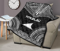 Tokelau Premium Quilt - Tokelau Flag Polynesian Chief Black Version - Polynesian Pride