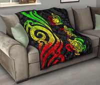 Samoa Premium Quilt - Reggae Tentacle Turtle - Polynesian Pride