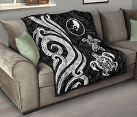 Yap Micronesian Premium Quilt - White Tentacle Turtle - Polynesian Pride