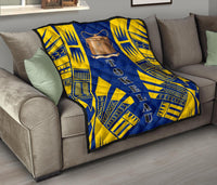 Tokelau Premium Quilt - Tokelau Coat Of Arms Polynesian Yellow Tattoo - Polynesian Pride