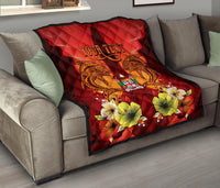 Fiji Custom Personalised Premium Quilt - Tribal Tuna Fish - Polynesian Pride