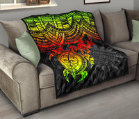 Polynesian Premium Quilt - Polynesian Reggae Turtle - Polynesian Pride