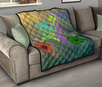 Hawaii Turtle Polynesian Premium Quilt - Tag Style - Polynesian Pride