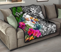 Niue Premium Quilt - Turtle Plumeria Banana Leaf - Polynesian Pride