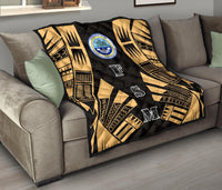 Federated States Of Micronesia Premium Quilt - Federated States Of Micronesia Seal Polynesian Gold Tattoo - Polynesian Pride