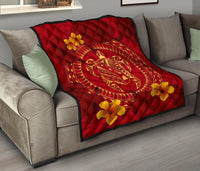 Hawaii Turtle Polynesian Premium Quilt - Oil Style - Polynesian Pride