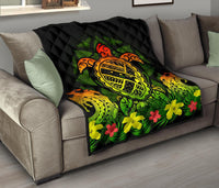 Hawaii Turtle Polynesian Reggae Premium Quilt - Kuly Style - Polynesian Pride