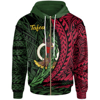 Vanuatu Zip Hoodie Tafea Wings Style Unisex Black - Polynesian Pride