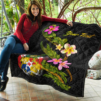 Tonga Polynesian Custom Personalised Quilt - Plumeria Tribal - Polynesian Pride