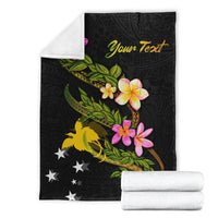 Papua New Guinea Polynesian Custom Personalised Blanket - Plumeria Tribal - Polynesian Pride