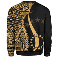Cook Islands Sweatshirt - Gold Polynesian Tentacle Tribal Pattern - Polynesian Pride