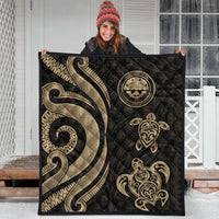 Federated States of Micronesia Premium Quilt - Gold Tentacle Turtle - Polynesian Pride