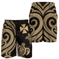 Wallis and Futuna Men's Short - Gold Tentacle Turtle - Polynesian Pride
