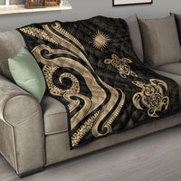 Marshall Islands Premium Quilt - Gold Tentacle Turtle - Polynesian Pride