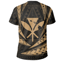 Hawaii Kanaka Polynesian T Shirt Gold - Polynesian Pride