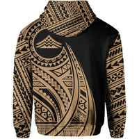 Hawaii Mauna Kea Polynesian Hoodie Tatoo Style Gold - Polynesian Pride