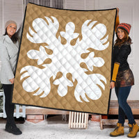 Hawaii Royal Pattern Premium Quilt - Gold - O2 Style - AH - Polynesian Pride