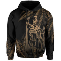 Hawaii King Polynesian Hoodie Durk Style Gold - Polynesian Pride