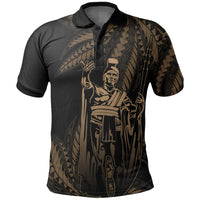 Hawaii King Polynesian Polo Shirt Durk Style Gold - Polynesian Pride