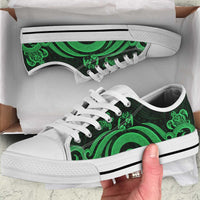 Tonga Low Top Canvas Shoes - Green Tentacle Turtle - Polynesian Pride
