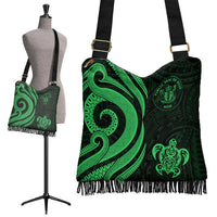 Niue Boho Handbag - Green Tentacle Turtle - Polynesian Pride