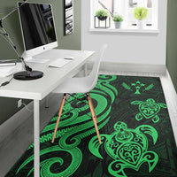 Kosrae Area Rug - Green Tentacle Turtle - Polynesian Pride