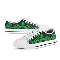 Northern Mariana Islands Low Top Canvas Shoes - Green Tentacle Turtle - Polynesian Pride