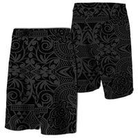 Hawaii Polynesian Tribal Turtle Board Shorts Grey Men Grey - Polynesian Pride
