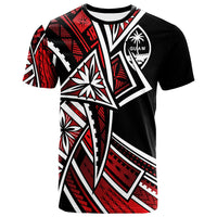 GuamT Shirt Tribal Flower Special Pattern Red Color Unisex Red - Polynesian Pride