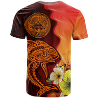 American Samoa Custom T Shirt Tribal Tuna Fish - Polynesian Pride